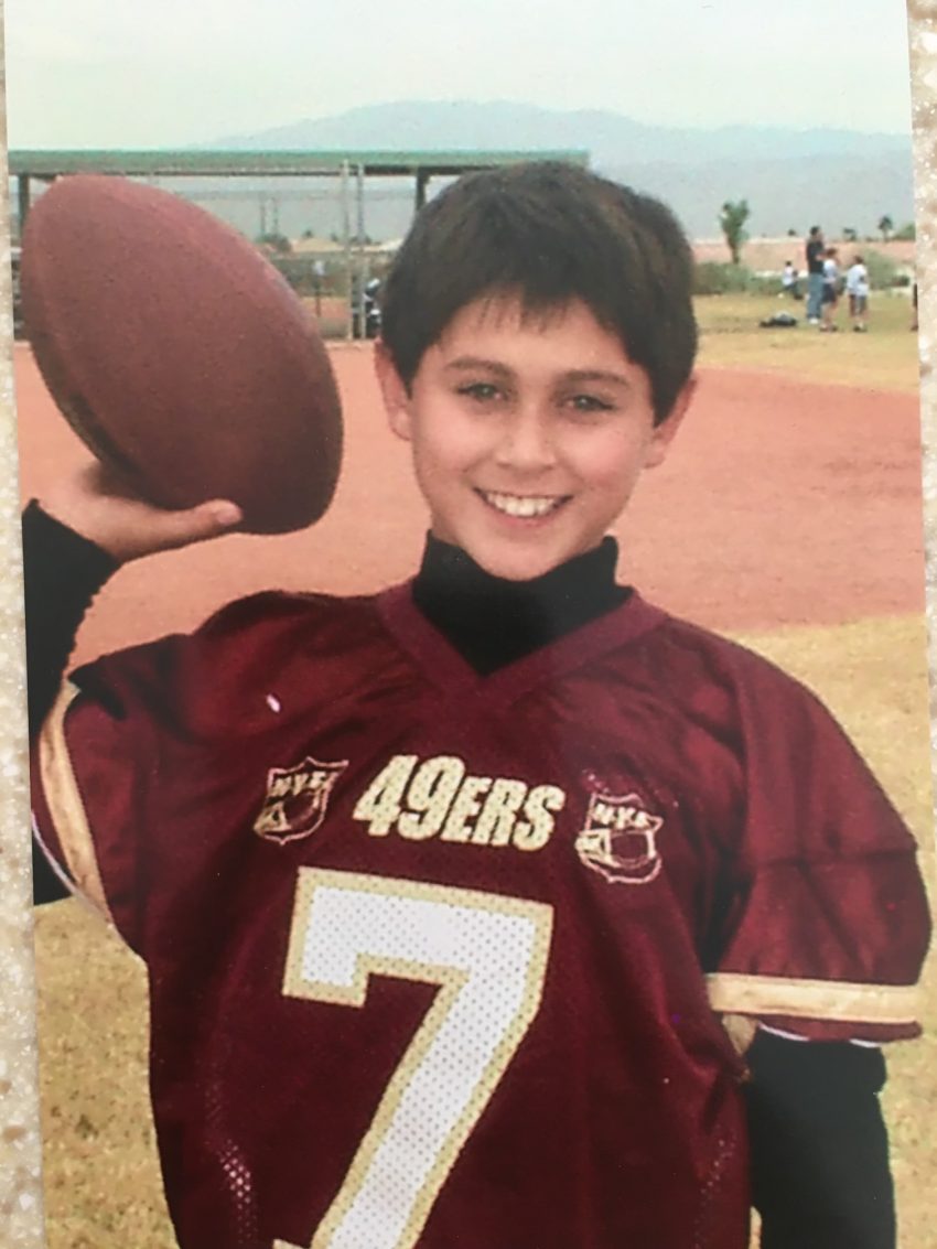 "How it all began for Shawn playing football as a child"